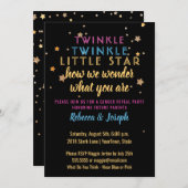 Twinkle Little Star Gender onthulling Party Invita Kaart (Voorkant / Achterkant)
