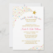 Twinkle Little Star Gender onthult Baby shower Kaart (Voorkant)