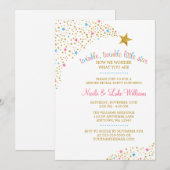 Twinkle Little Star Gender onthult Baby shower Kaart (Voorkant / Achterkant)