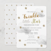 Twinkle Little Star Gender onthult Baby shower Kaart (Voorkant / Achterkant)