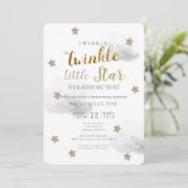 Twinkle Little Star Gender onthult Baby shower Kaart (Staand voorkant)