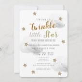 Twinkle Little Star Gender onthult Baby shower Kaart (Voorkant)