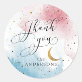 Twinkle Little Star Gender onthult veeg Ronde Sticker (Voorkant)