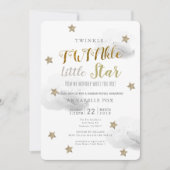 TWINkle Little Star Gender Reveal Baby shower Kaart (Voorkant)