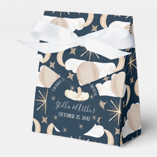 Twinkle Little Star Gender Reveal – Celestial Part Bedankdoosjes (Voorkant Zijde)