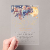 Twinkle Little Star Gender Reveal Custom Party Acryl Uitnodigingen (Insitu (Draagbaar))