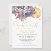 Twinkle Little Star Gender Reveal Custom Party Kaart (Voorkant)