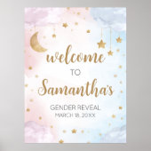 Twinkle Little Star Gender Reveal Welcome Sign Poster (Voorkant)