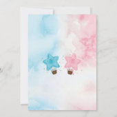 Twinkle Little Star Geslacht bekendmaking Uitnodig Kaart (Achterkant)