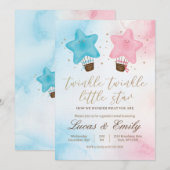 Twinkle Little Star Geslacht bekendmaking Uitnodig Kaart (Voorkant / Achterkant)