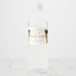 Twinkle Little Star Geslacht Onthulling Etnisch Waterfles Etiket