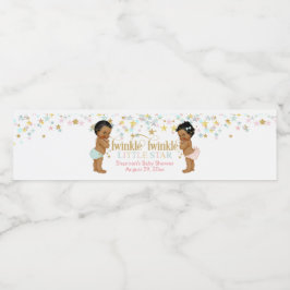 Twinkle Little Star Geslacht Onthulling Etnisch Waterfles Etiket
