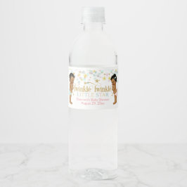 Twinkle Little Star Geslacht Onthulling Etnisch Waterfles Etiket