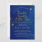 Twinkle Little Star Geslacht onthult blauw goud Kaart (Voorkant)