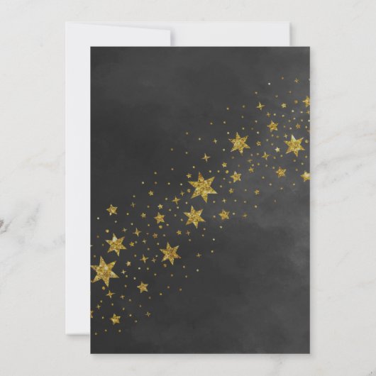 Twinkle Little Star Geslacht Onthult Chic Zwart Go Kaart (Achterkant)