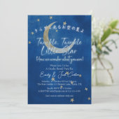 Twinkle Little Star Geslacht Onthult Moon Navy Gol Kaart (Staand voorkant)