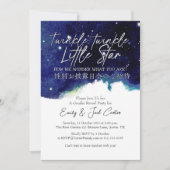Twinkle Little Star Geslacht Onthult Navy Waterver Kaart (Voorkant)