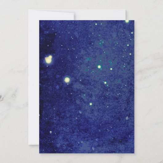Twinkle Little Star Geslacht Onthult Navy Waterver Kaart (Achterkant)