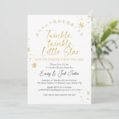 Twinkle Little Star Geslacht onthult wit goud Kaart (Staand voorkant)