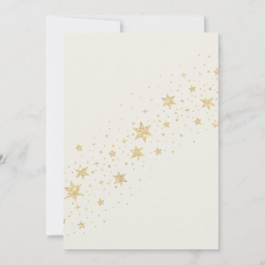 Twinkle Little Star Geslacht onthult wit goud Kaart (Achterkant)