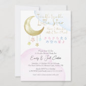 Twinkle Little Star Geslacht Reveal Pastelhalvemaa Kaart (Voorkant)