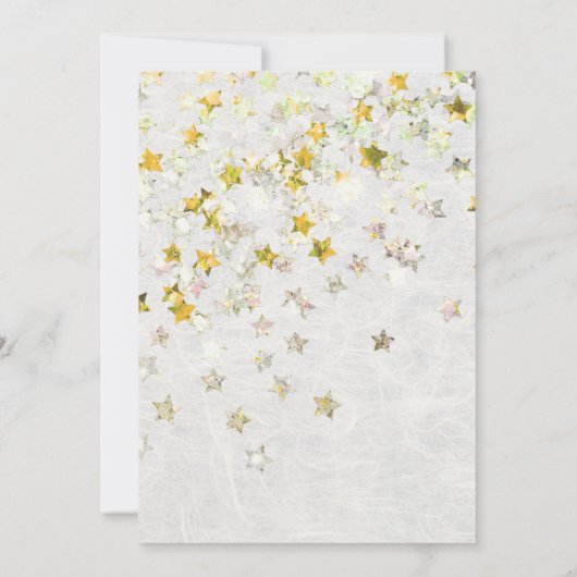 Twinkle Little Star Geslacht Reveal Retro Glitter Kaart (Achterkant)