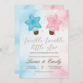 Twinkle Little Star Geslacht Reveal Uitnodiging (Voorkant / Achterkant)