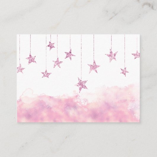 Twinkle Little Star Girl Book for Baby Shower Game Informatiekaartje (Achterkant)