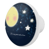 Twinkle Little Star Glowing Happy Moon Celestial Keramische Knop (Rechts)