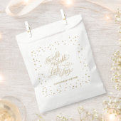 Twinkle Little Star Gold Baby shower Bedankzakje (Geknipt)