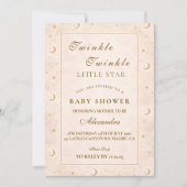 Twinkle Little Star Gold Baby Shower Kaart (Voorkant)