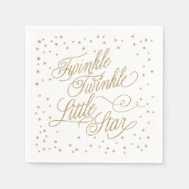 Twinkle Little Star Gold Baby shower Napkins Servet
