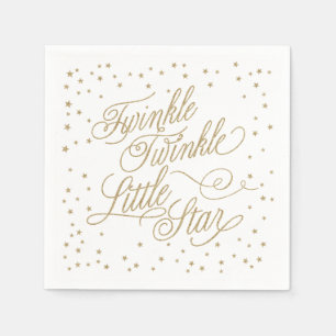 Twinkle Little Star Gold Baby shower Napkins Servet
