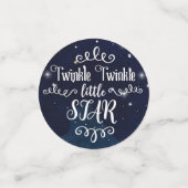 Twinkle Little Star Gold Blue White Baby shower Confetti (Kleine voorkant)