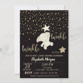 Twinkle Little Star Gold Glitter, Beer Baby shower Kaart (Voorkant)