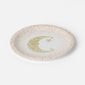 Twinkle Little Star Gold Moon Pink Papieren Bordje (Gekanteld)