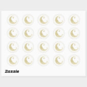 Twinkle Little Star Gold Moon Sticker Wit (Vel)