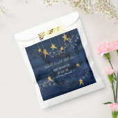 Twinkle Little Star Gold Navy Blue Boy Baby shower Bedankzakje (Gezegeld)