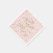 Twinkle Little Star Gold & Pink Girl Baby shower Servetten (Hoek)