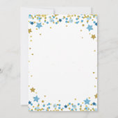 Twinkle Little Star Gouden Baby Shower Uitnodiging (Achterkant)