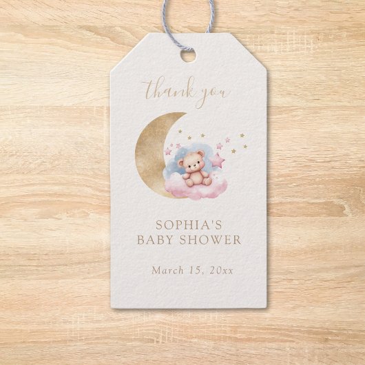 Twinkle Little Star Gouden Maan Bedank Favor Cadeaulabel