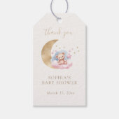 Twinkle Little Star Gouden Maan Bedankingscadeautj Cadeaulabel (Voorkant)