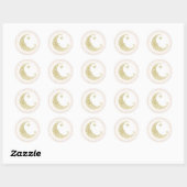 Twinkle Little Star Gouden Maan Sticker Roze (Vel)