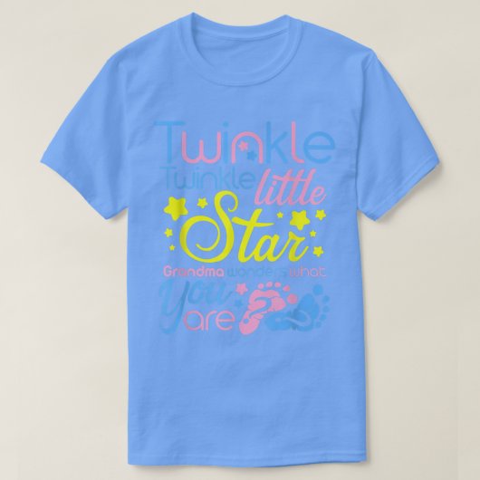 Twinkle Little Star Grandma vraagt zich af wat je  T-shirt (Design voorkant)