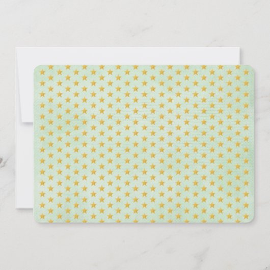 Twinkle Little Star Greenery Elephant Baby shower Kaart (Achterkant)