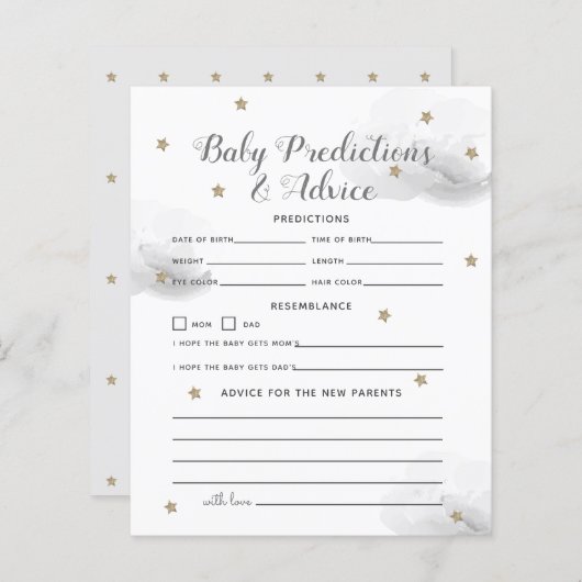 Twinkle Little Star Grey Baby Predictions & Advice (Voorkant / Achterkant)