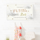 TWINkle Little Star Grey Baby shower Banner (Insitu)