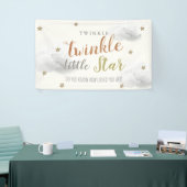 Twinkle Little Star Grey Baby shower Banner (Beurs)