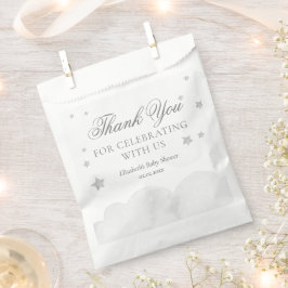 Twinkle Little Star Grey Baby shower Favor Bag Bedankzakje