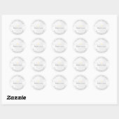 Twinkle Little Star Grey Baby shower Ronde Sticker (Vel)